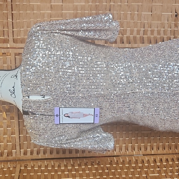 HILARY RADLEY Sz XS Special Ocassion, Spring Summer Wedding Gold Sequins Dress - Picture 6 of 9